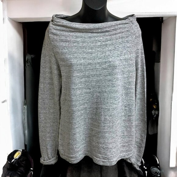 Standard James Perse Heather Gray Cowl Neck Pullover Top - Picture 1 of 8